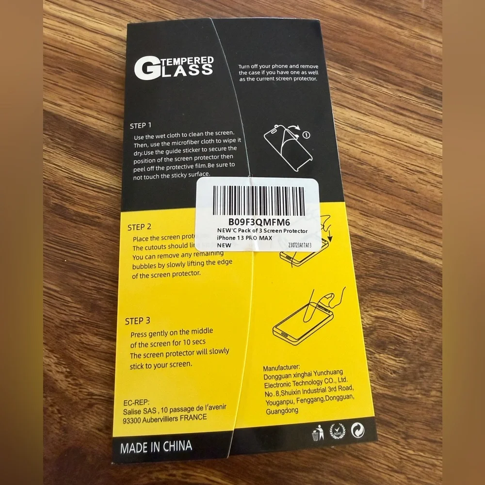 NEW Premium Glass Screen Protector, iPhone 13 Pro Max, 3-Pack